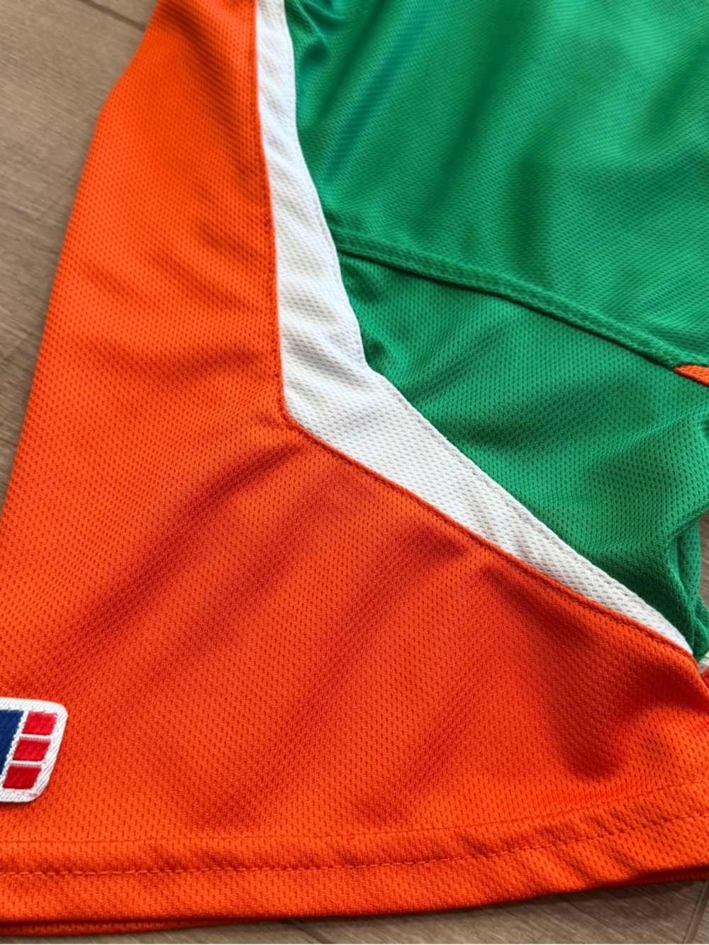 Uniforms Express Baseball Jersey Uni Miami Hurricanes Size M Green Orange #47 - Picture 10 of 13